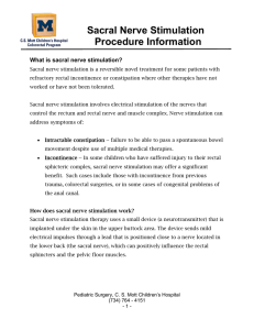 Sacral Nerve Stimulation Procedure Information