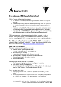 Exercise and FES cycle fact sheet