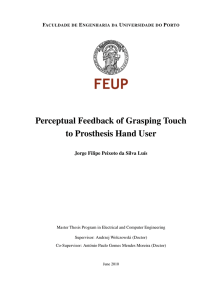 Perceptual Feedback of Grasping Touch to Prosthesis Hand User