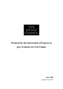 Protocol for the Instruction of Experts