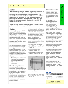 Micromanipulator Application Note - Proven Techniques for Thermal