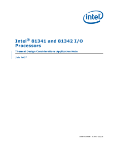 Intel® 81341 and 81342 I/O Processors