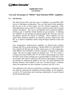 Application Note Uses and Advantages of “MERA” Dual Matched