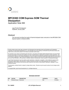 AN 368 MPC8360 COM Express SOM Thermal Dissipation