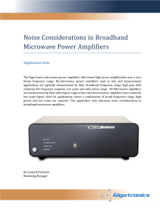 Giga-tronics Applications Note - Noise Considerations in Broadband
