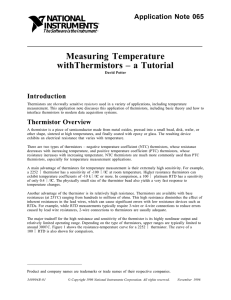 Measuring Temperature with Thermistors