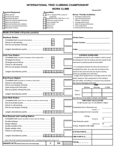 INTERNATIONAL TREE CLIMBING CHAMPIONSHIP WORK CLIMB