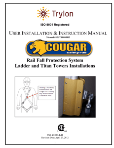 ISO 9001 Registered Rail Fall Protection System Ladder