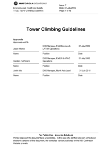 Tower Climbing Guidelines