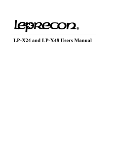 LP-X24 and LP-X48 Users Manual