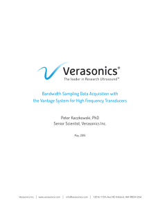 Bandwidth Sampling Data Acquisition with the Vantage System for