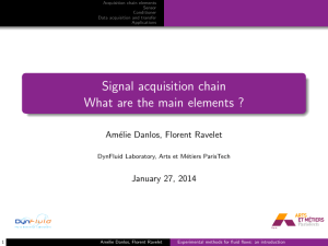 Signal acquisition chain What are the main elements ?