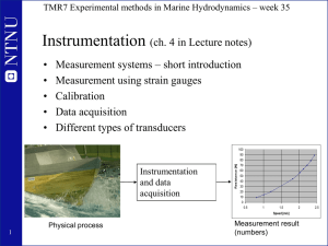 Instrumentation (ch. 4 in Lecture notes) • Measurement systems