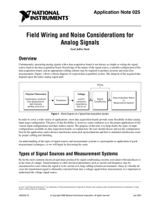 Field Wiring and Noise Considerations for Analog Signals