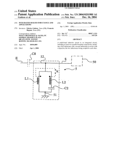 Integrated bi-band inductance and applications