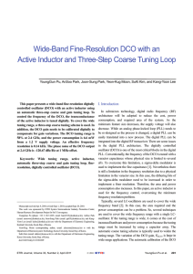 Wide-Band Fine-Resolution DCO with an Active Inductor and Three