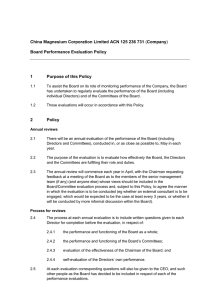Board Performance Evaluation Policy