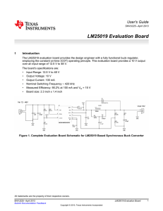 LM25019 Evaluation Board