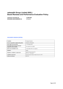 Board Renewal and Performance Evaluation Policy