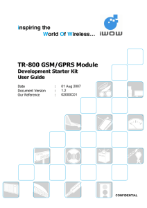 TR-800 GSM/GPRS Module Development Starter Kit