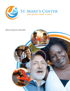 2014 Annual Report - St. Mary`s Center