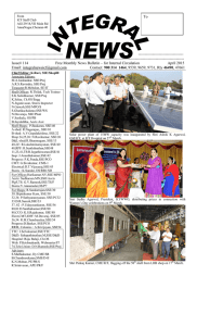 April, 2015 issue of Integral News