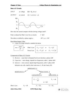 Chapter 21 Notes College Physics by Giambattista et