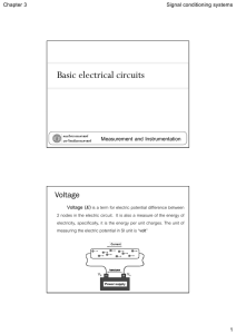 Basic electrical circuits