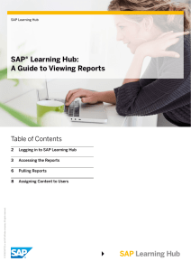 SAP® Learning Hub: A Guide to Viewing Reports