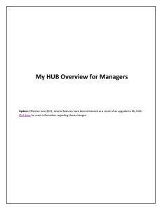 My HUB Overview for Managers