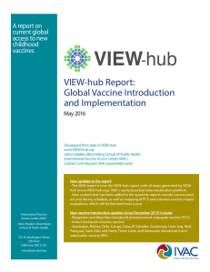 VIEW-hub Report: Global Vaccine Introduction and Implementation