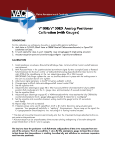 V100E/V100EX Analog Positioner Calibration (with Gauges)