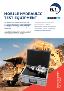 mobile hydraulic test equipment