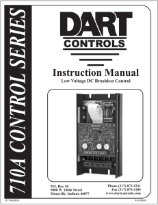 Dart Control 710 Series Spec Sheet