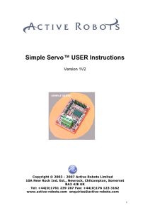 Simple Servo™ USER Instructions
