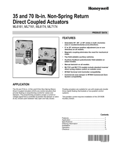 35 and 70 lb-in. Non-Spring Return Direct Coupled Actuators