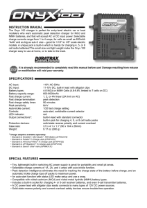 specifications special features instruction manual