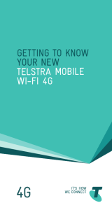 Telstra Mobile Wi-Fi 4G Quick Start Guide