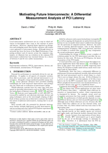 A Differential Measurement Analysis of PCI Latency