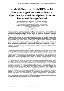 A Multi Objective Hybrid Differential Evolution Algorithm assisted
