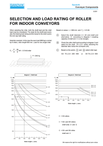 selection and load rating of roller for indoor conveyors