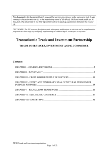 TTIP - Services Chapter