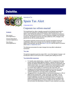 Spain Tax Alert