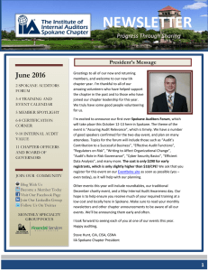 June 2016 IIA Newsletter