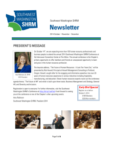 Southwest Washington SHRM Newsletter