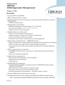 MIP7365 64-Bit Superscaler Microprocessor