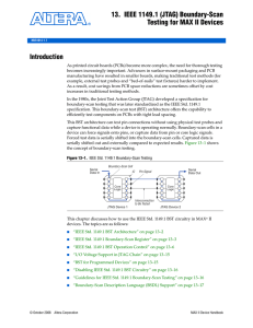 IEEE 1149.1 (JTAG) Boundary-Scan Testing for MAX II