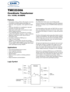 TMC2330A Coordinate Transformer 16 x 16 Bit, 40 MOPS