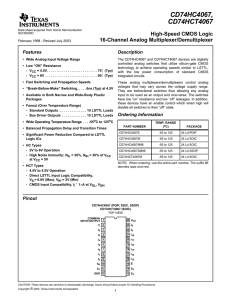 CD74HC4067 Datasheet