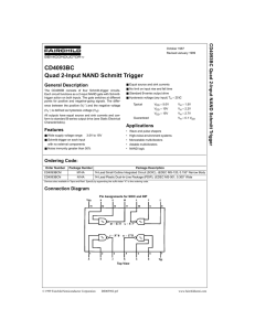 CD4093BC Quad 2-Input NAND Schmitt Trigger